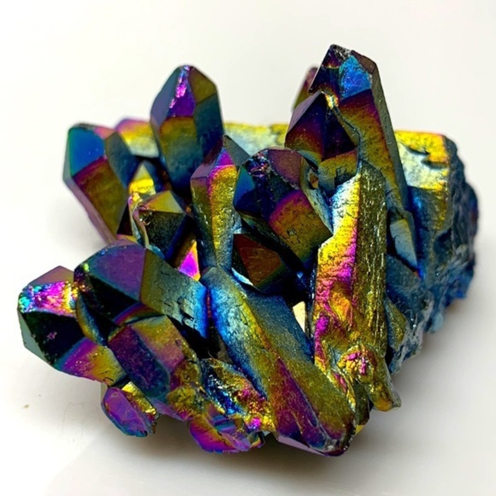Rainbow Aura Titanium Coated Cluster Quartz 234.5 Carats